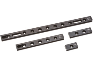 19 mm mrl series miniature optical rails with 4 optical rail sizes shown