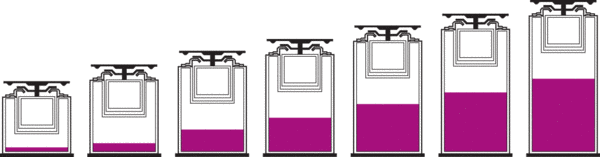 Interchangeable spacer bases of different heights permit convenient cost-effective adjustment of working surface height or retrofitting of caster systems